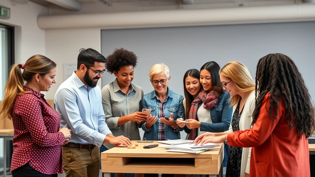 Corporate team members volunteering at community nonprofit organization, diverse group working together on social impact project, authentic workplace giving and community engagement scene with visible nonprofit infrastructure