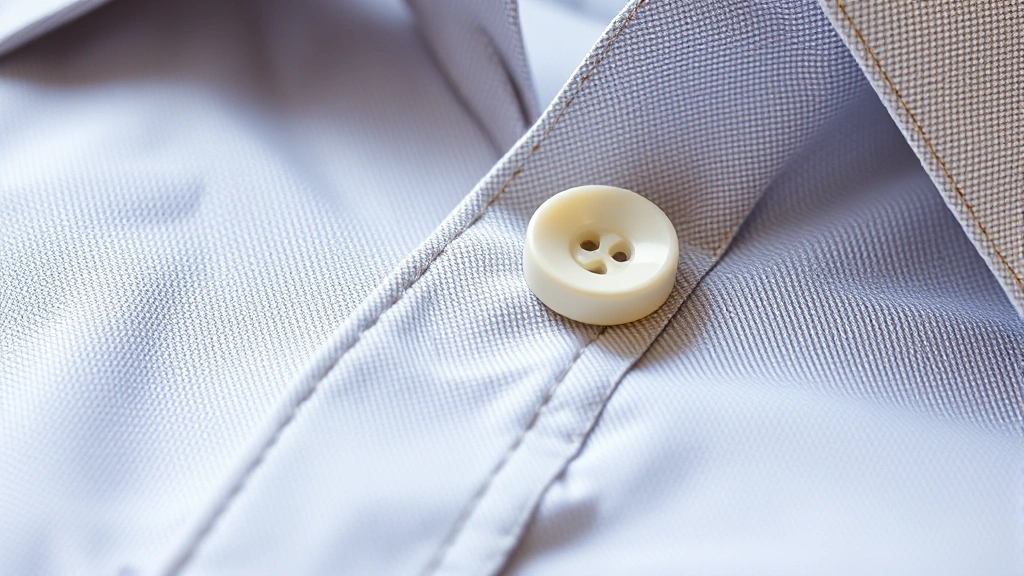 Close-up detail of high-quality shirt seams, buttons, and stitching craftsmanship, textile texture visible, professional macro photography, neutral lighting, no text or labels