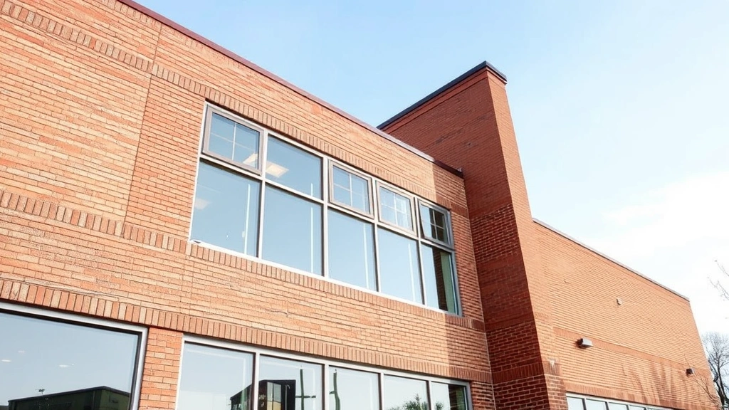 Commercial building exterior with clear sky, representing property insurance coverage and risk management for businesses