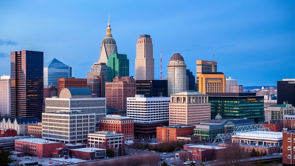 Nashville downtown cityscape with business district buildings, representing Tennessee business environment and professional corporate setting